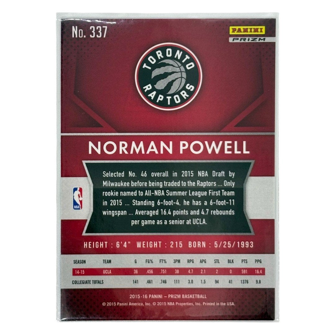 PANINI NBAカード PRIZM NORMAN POWELL TORONTO RAPTORS #337 中古 IT1