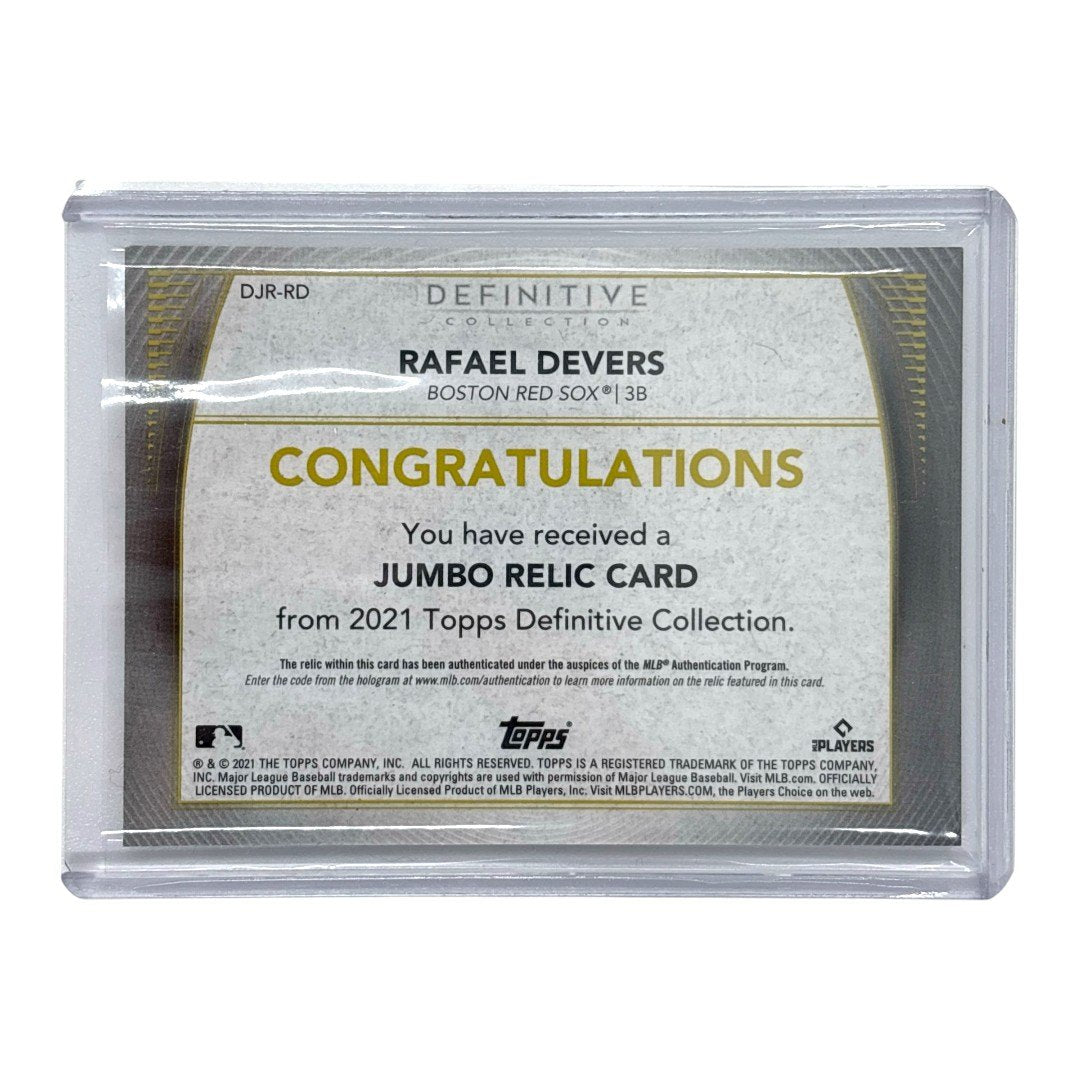 TOPPS MLBカード DEFINITIVE COLLECTION RAFAEL DEVERS BOSTON RED SOX 05/15 #DJR-RD 中古 IT1