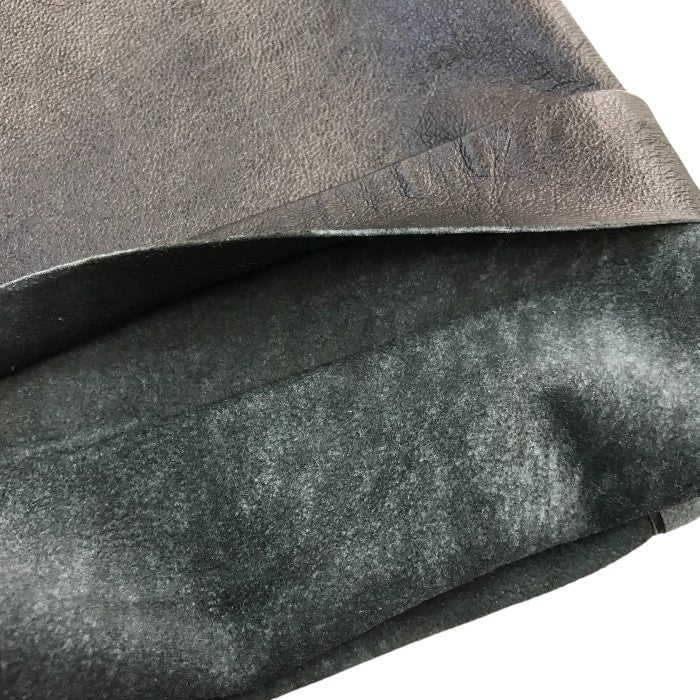 GAULTIER HOMME objet ゴルチェオム パンツ メンズ レザー ストレート 羊革 パンツ オンワード ブラック 73 BW-0310 本革 ボトムス ズボン 中古 KW1