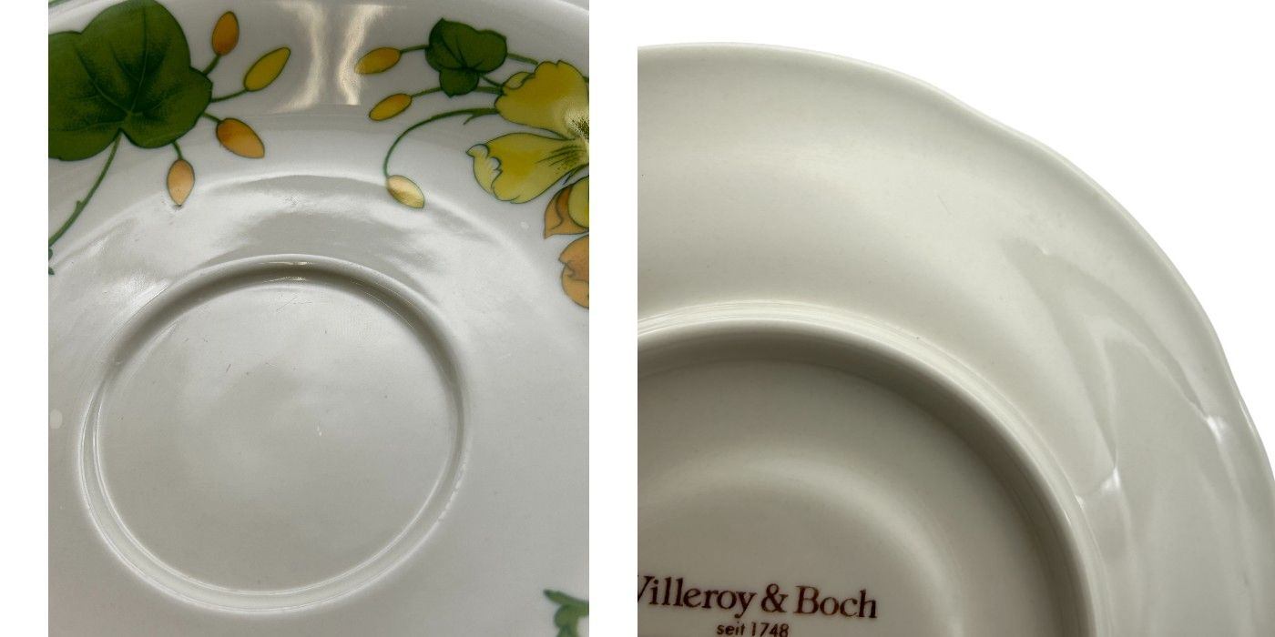 ビレロイ&ボッホ VILLEROY&BOCH ゼラニウム カップ&ソーサー ペア 洋食器 花柄 おしゃれ 中古 W1