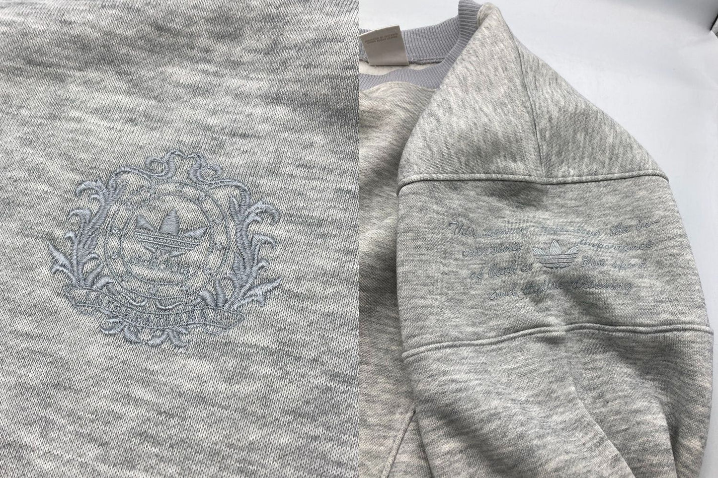 adidas デサント製アディダス 裏起毛 スウェット プルオーバー サイズL 中古 D4