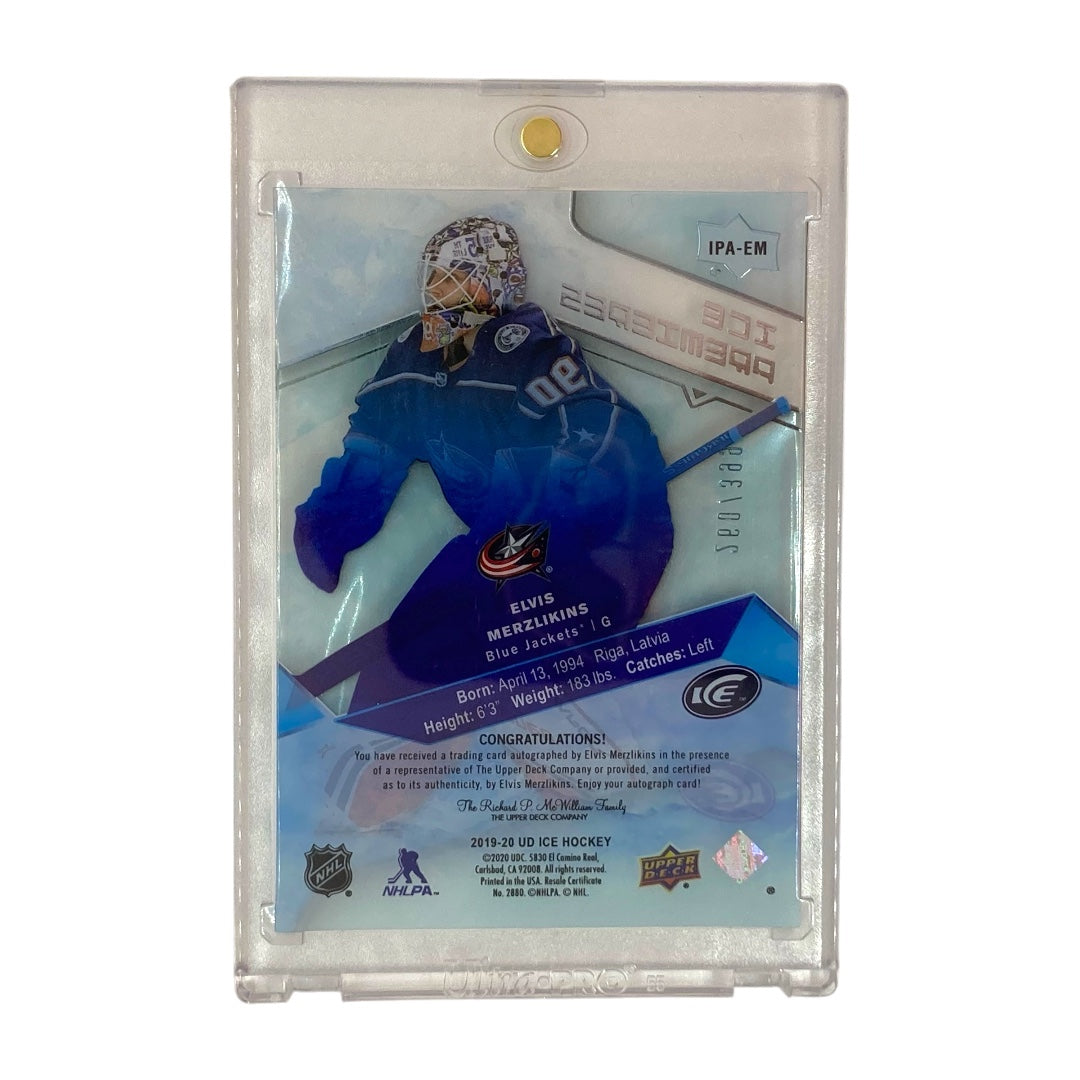 UPPER DECK NHLカード ICE ELVIS MERZLIKINS BLUE JACKETS 260/399 #IPA-EM 中古 IT2