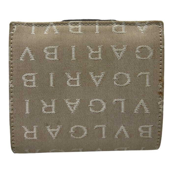 BVLGARI ブルガリ ロゴマニア 2つ折り 財布 小さめ コンパクト ブランド メンズ 中古 W4