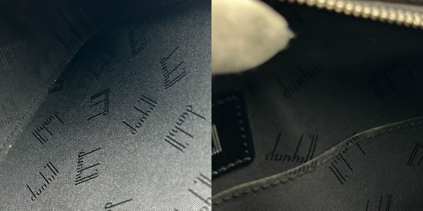 dunhill ダンヒル セカンドバッグ レザー ブラック クラッチバッグ メンズ お出かけ ブランド シンプル 無地 中古 W4