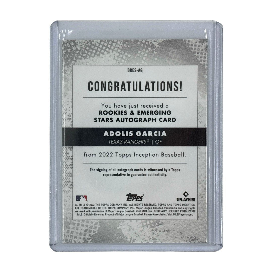 TOPPS MLBカード INCEPTION ADOLIS GARCIA TEXAS RANGERS 182/299 #BRES-AG 中古 IT1