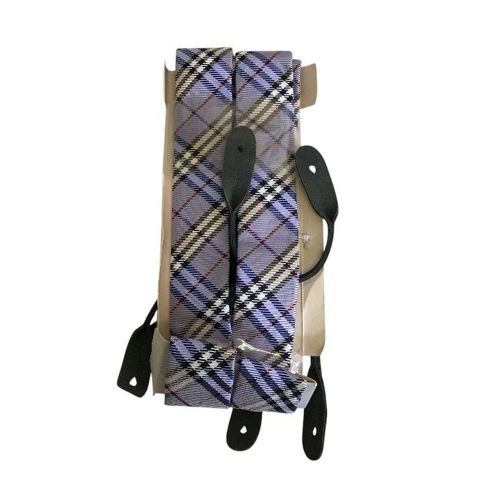 BURBERRY バーバリー サスペンダー チェック柄 メンズ 小物 服飾 中古 W1