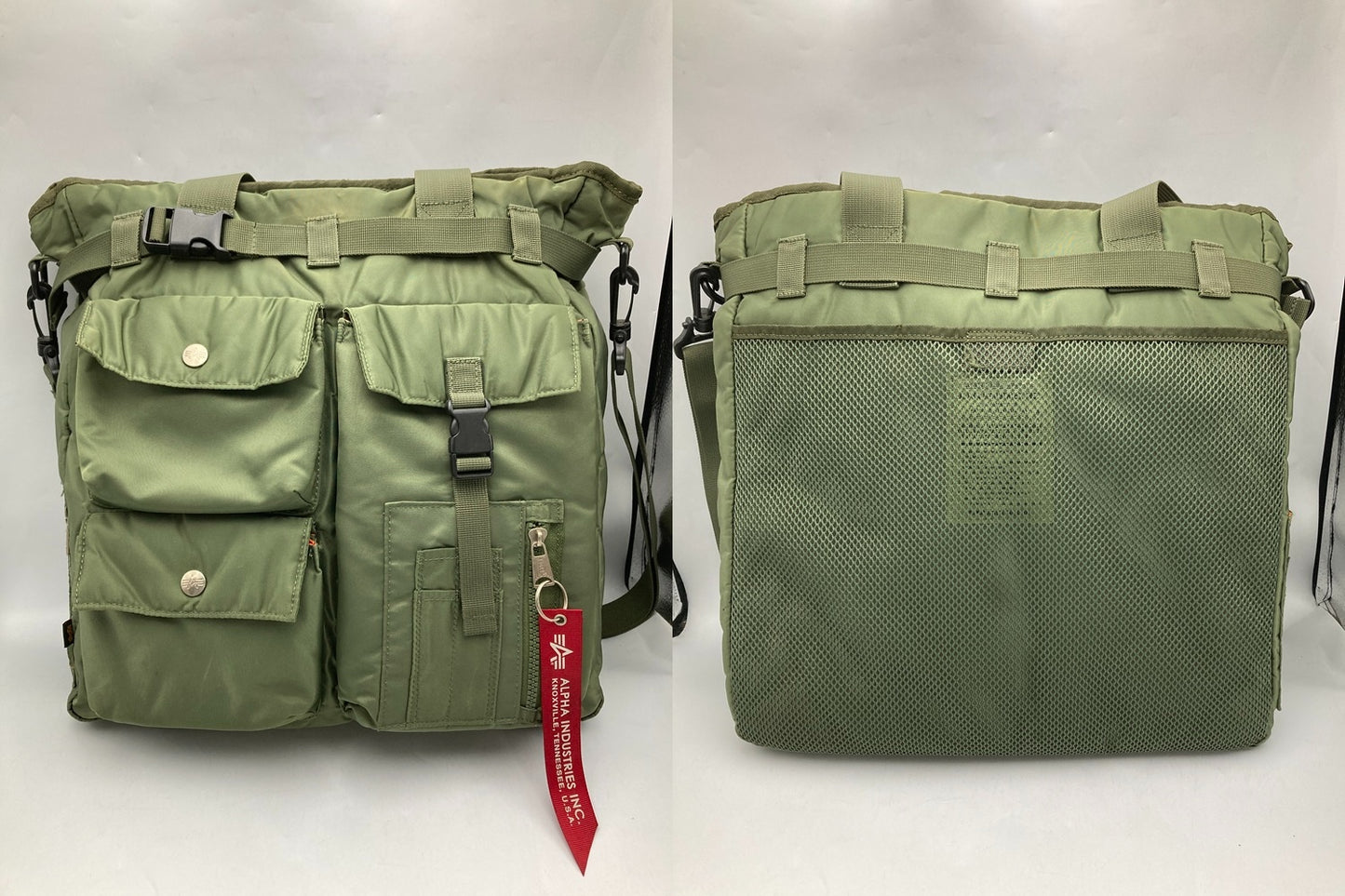ALPHA INDUSTRIES アルファインダストリーズ 2WAY トートバッグ 中古 D4