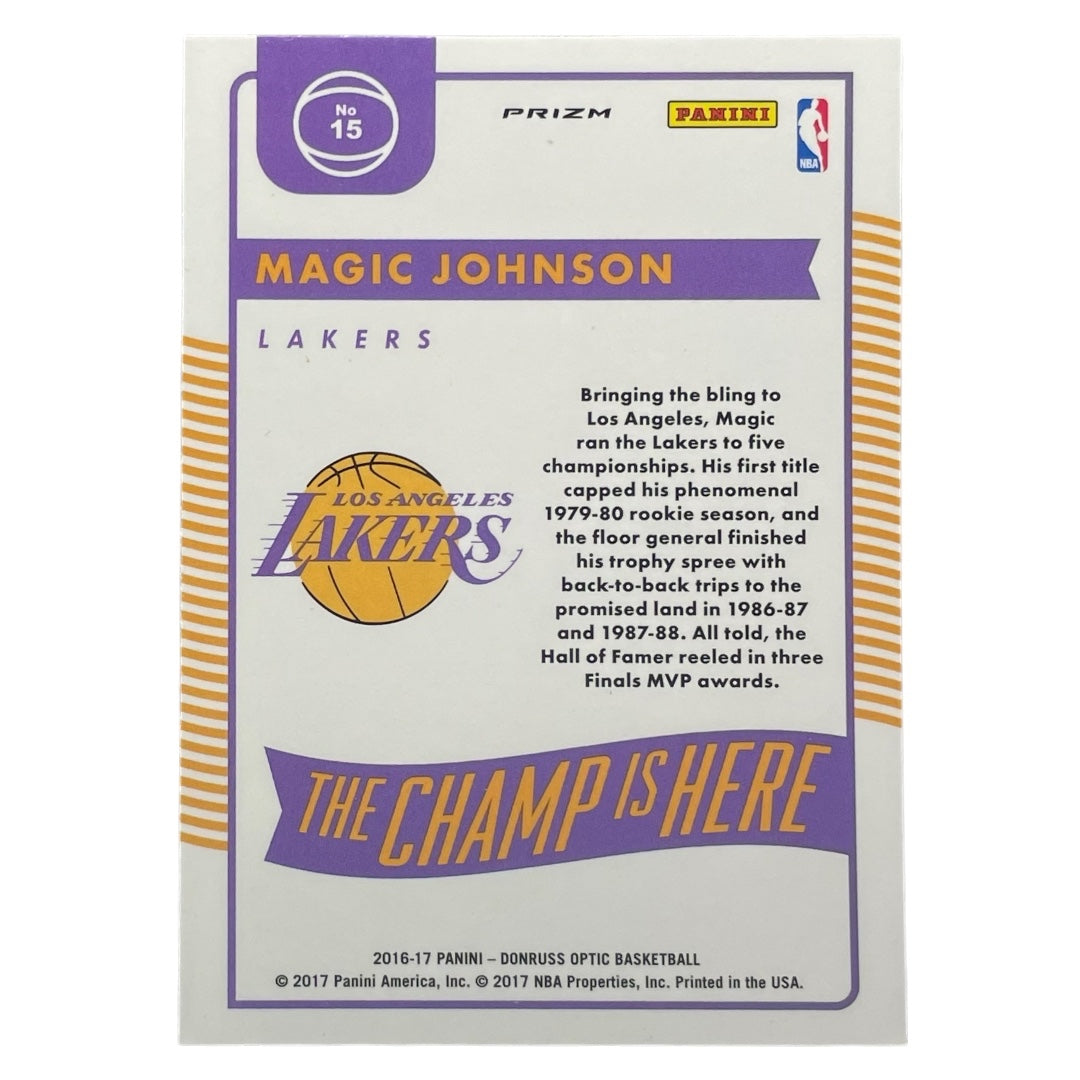 PANINI NBAカード DONRUSS OPTIC PRIZM MAGIC JOHNSON LAKERS #15 中古 IT2