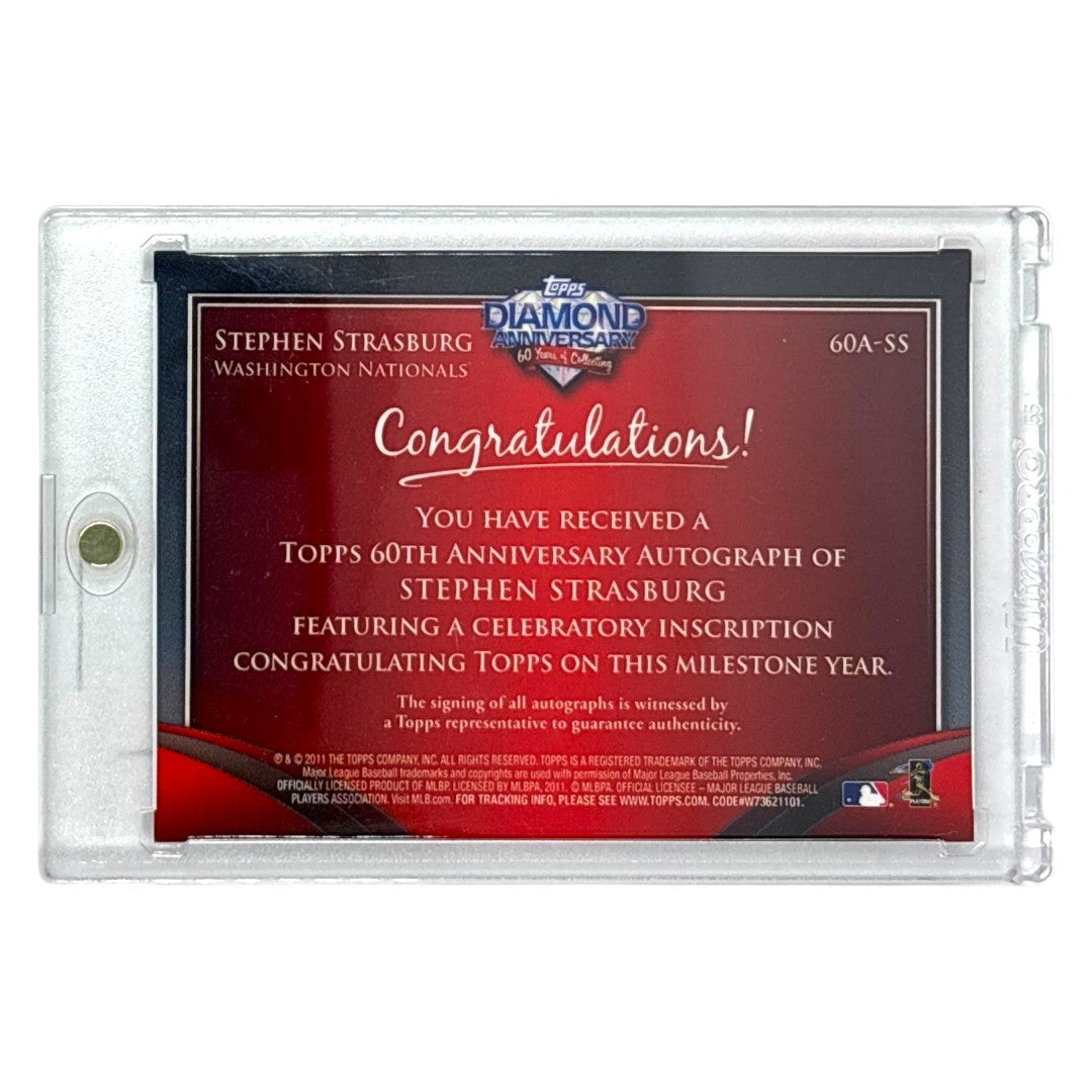 TOPPS MLBカード DIAMOND ANNIVERSARY 60TH STEPHEN STRASBURG WASHINGTON NATIONALS /60 #60A-SS 中古 IT1