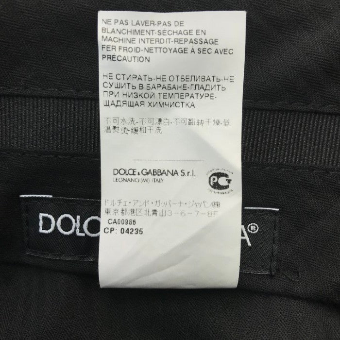 DOLCE & GABBANA ドルチェ&ガッバーナ パンツ レディース ウール/コットン サイドライン ストレート ストレッチ ブラック 40サイズ 中古 T1