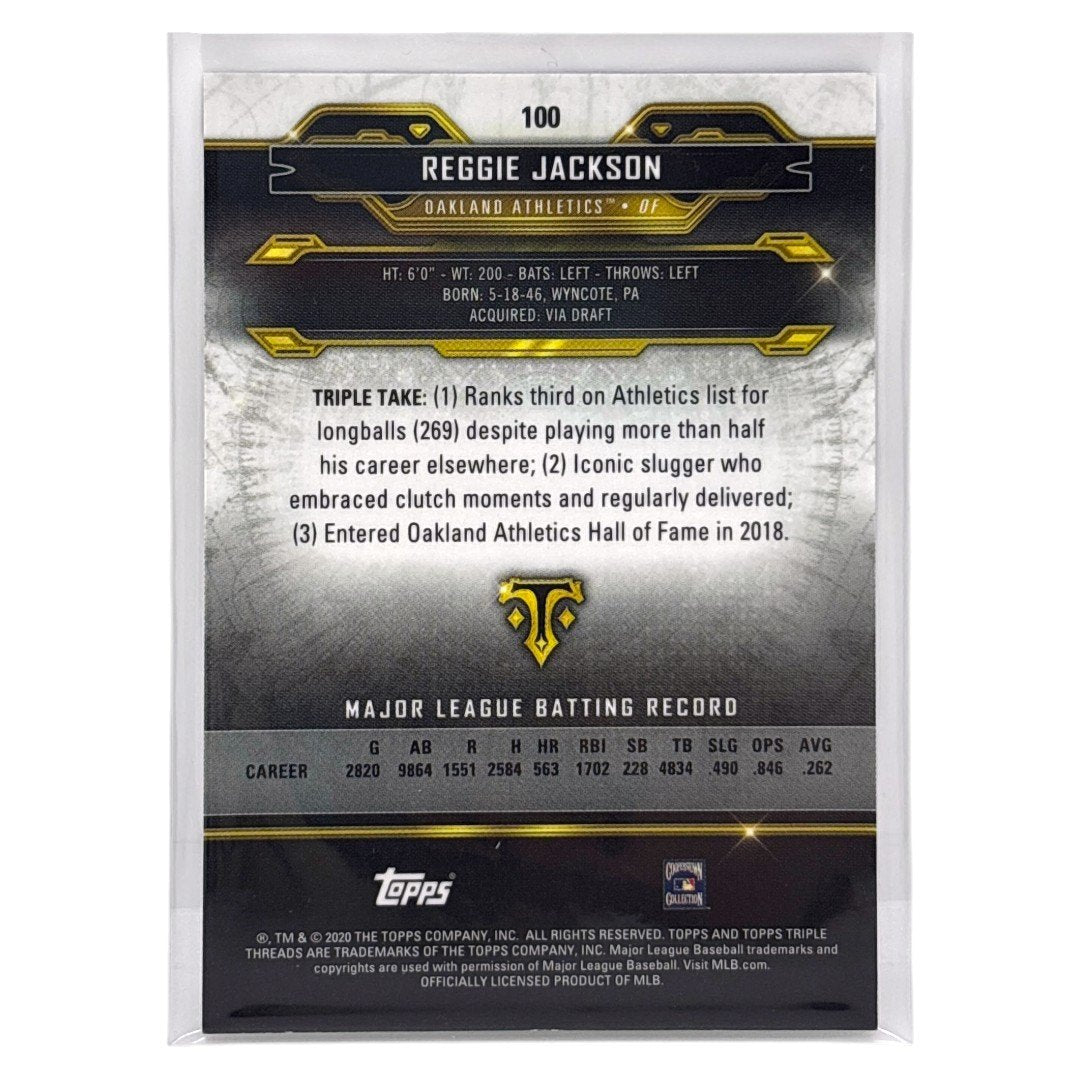 TOPPS MLBカード TRIPLE THREADS REGGIE JACKSON OAKLAND ATHLETICS /299 #100 中古 IT1