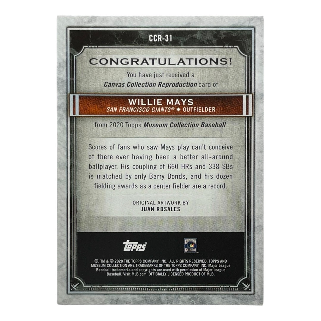 TOPPS MLBカード MUSEUM COLLECTION WILLIE MAYS SAN FRANCISCO GIANTS #CCR-31 中古 IT2
