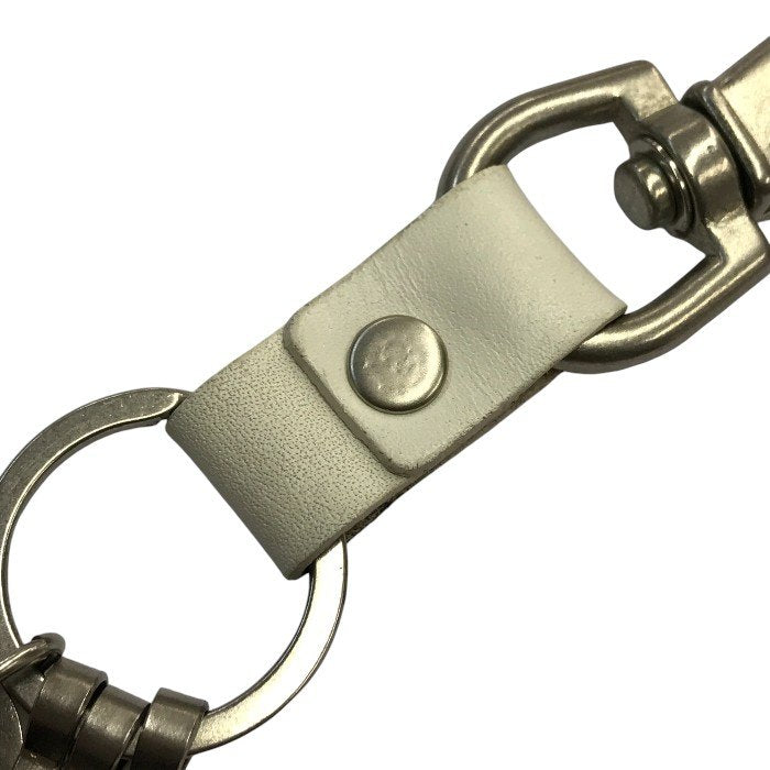 Y's ワイズ キーリング キーホルダー ロゴプレート ヨウジヤマモト シルバー/ホワイト 中古 T1