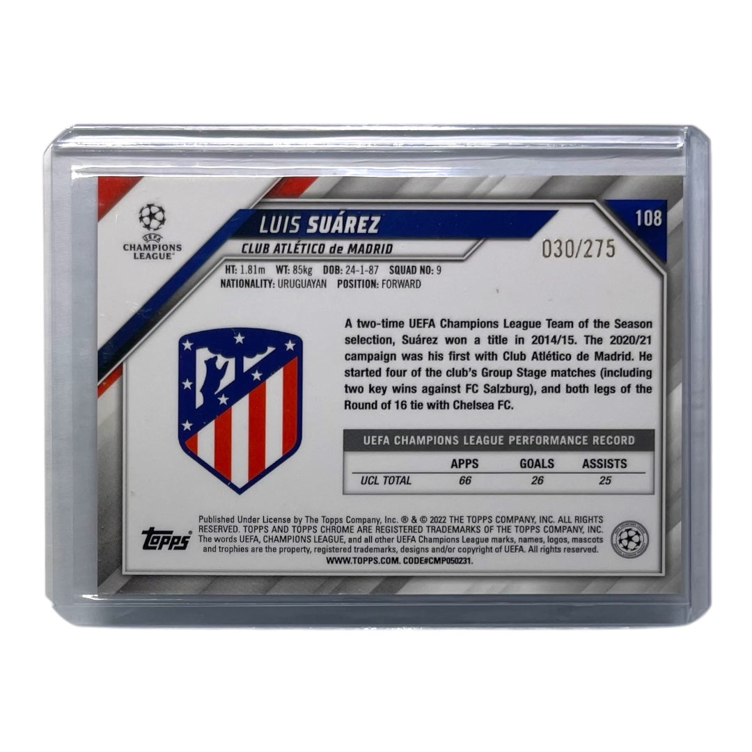 TOPPS サッカーカード CHROME LUIS SUAREZ ATLETICO DE MADRID /275 #108 中古 IT2