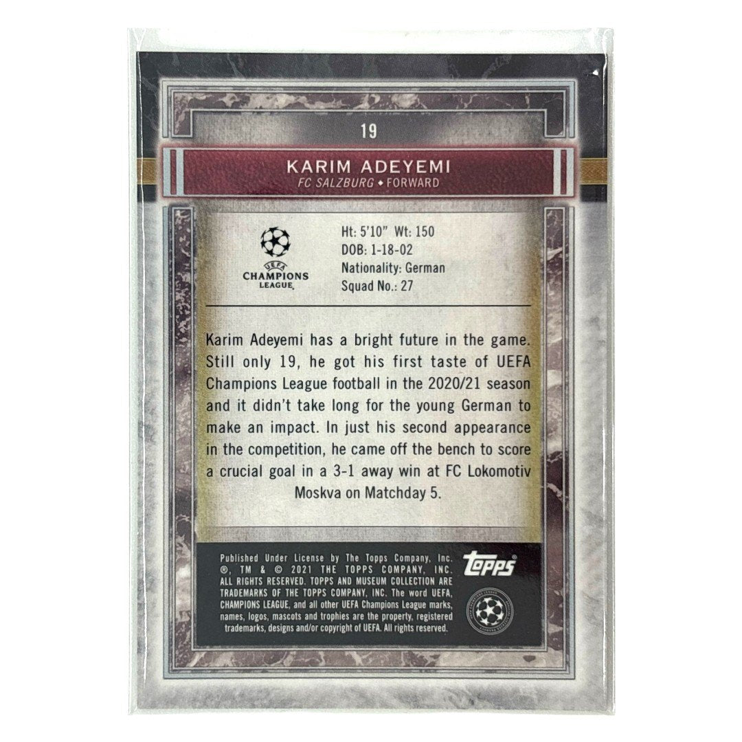 TOPPS サッカーカード MUSEUM COLLECTION KARIM ADEYEMI SALZBURG #19 中古 IT1