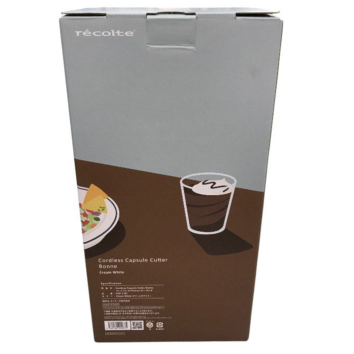 recolte レコルト コードレスカプセルカッターボンヌ チョッパー フードプロセッサー みじん切り器 電動 1台8役 RCP-7(W) 中古 Y1