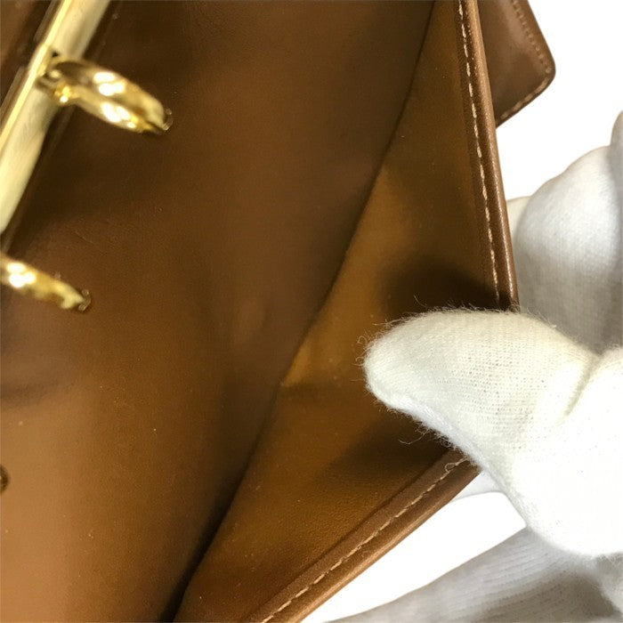LOUIS VUITTON ルイヴィトン ヴェルニ アジェンダPM 手帳カバー ユニセックス エナメル システム手帳 ブラウン系 中古 T1