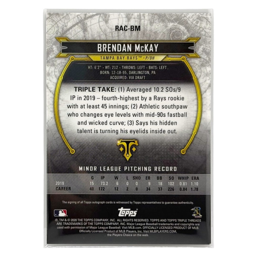 TOPPS MLBカード TRIPLE THREADS BRENDAN McKAY TAMPA BAY RAYS /99 #RAC-BM 中古 IT1