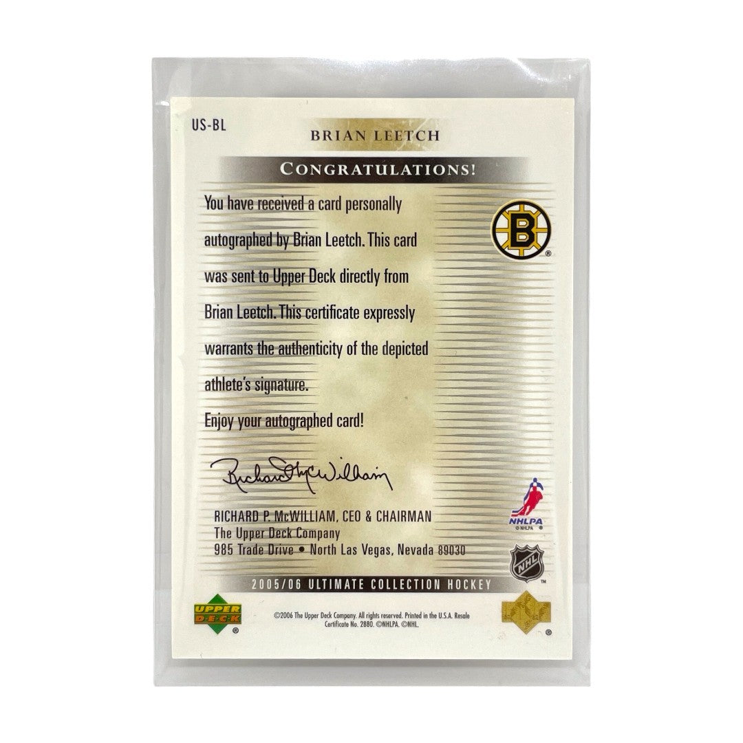 UPPER DECK NHLカード ULTIMATE COLLECTION BRIAN LEETCH BRUINS #US-BL 中古 IT1