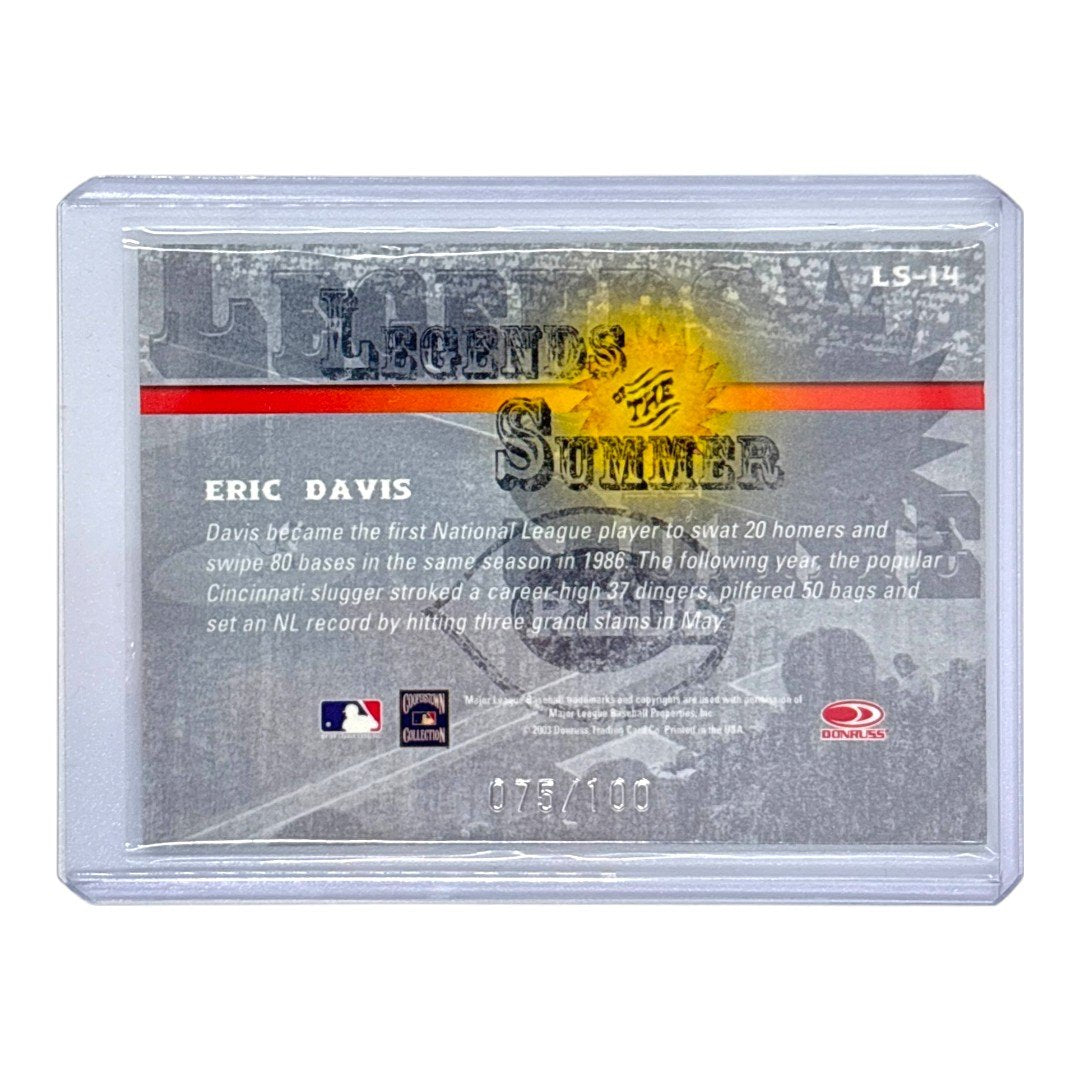 DONRUSS MLBカード SIGNATURE SERIES LEGENDS OF THE SUMMER ERIC DAVIS REDS /100 #LS-14 中古 IT1