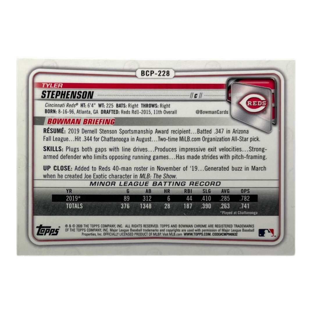 TOPPS MLBカード BOWMAN CHROME TYLER STEPHENSON CINCINNATI REDS /50 #BCP-228 中古 IT2