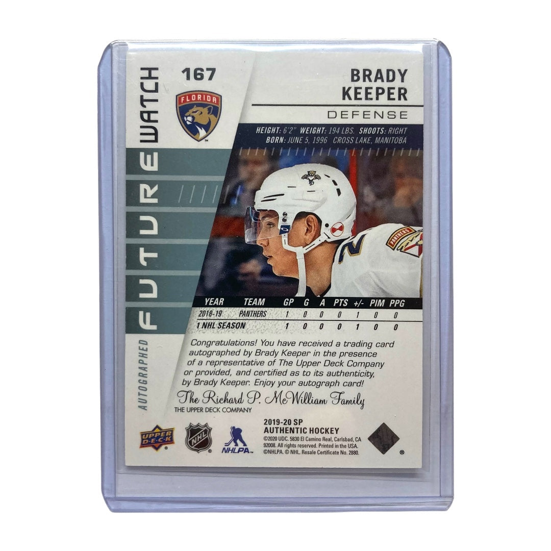 UPPER DECK NHLカード SP AUTHENTIC BRADY KEEPER PANTHERS 105/999 #167 中古 IT2