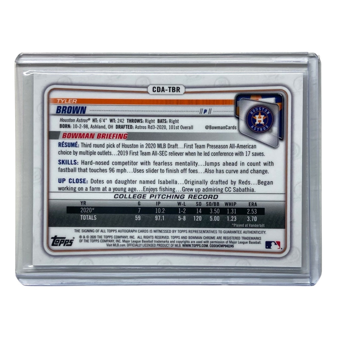 TOPPS MLBカード BOWMAN CHROME 1st TYLER BROWN ASTROS 020/150 #CDA-TBR 中古 IT2