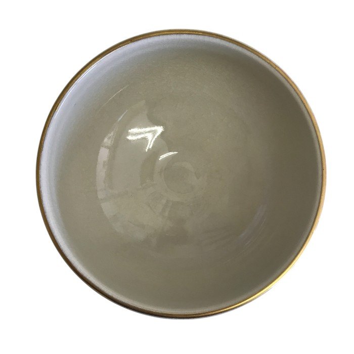 九谷焼 芦湖 茶碗 和食器 抹茶茶碗 茶道 お茶道具 中古 W1