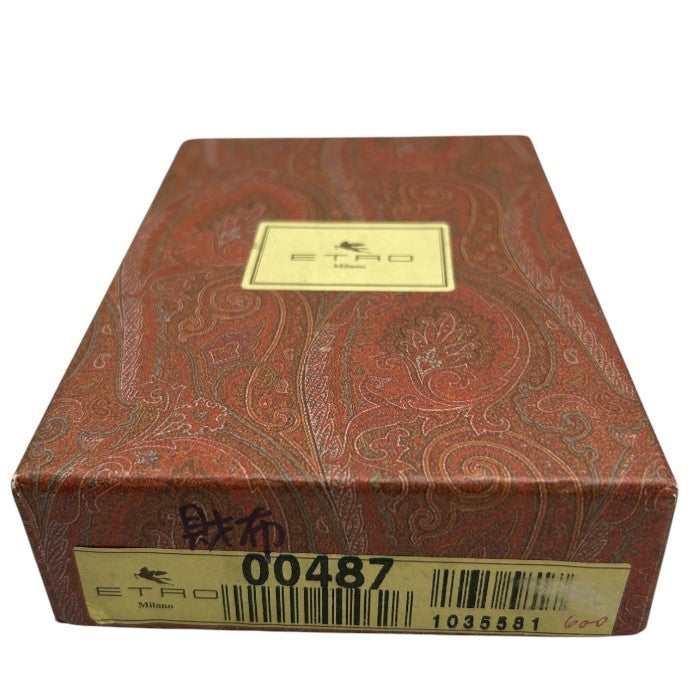 ETRO エトロ 二つ折り 財布 レディース ペイズリー柄 コンパクト 札入れ 小銭入れ 中古 W4
