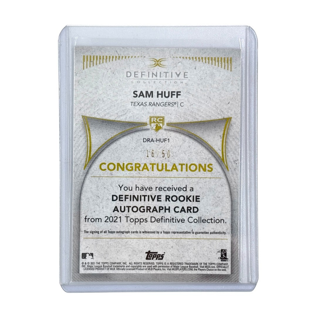 TOPPS MLBカード DEFINITIVE COLLECTION SAM HUFF TEXAS RANGERS 16/50 #DRA-HUF1 中古 IT1