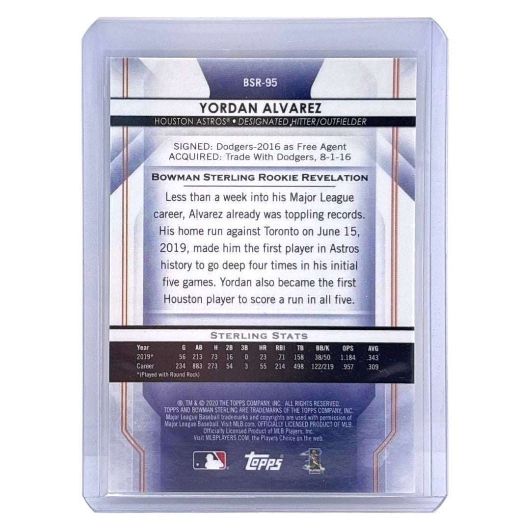 TOPPS MLBカード BOWMAN STERLING YORDAN ALVAREZ HOUSTON ASTROS /99 #BSR-95 中古 IT1