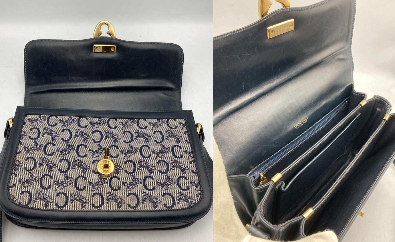 CELINE セリーヌ Cサルキー 肩掛け ショルダーバッグ レディース 中古 D4