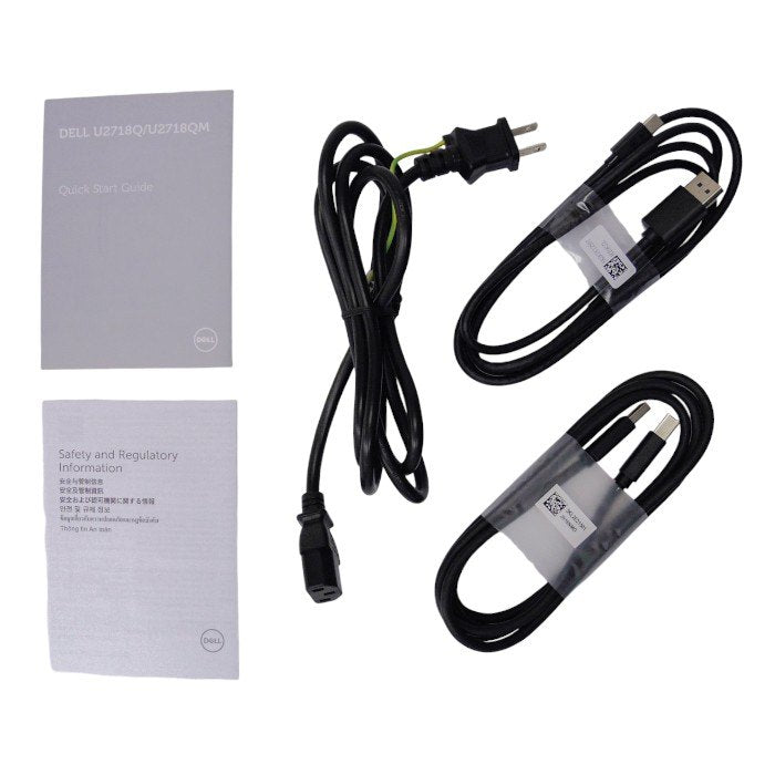 Dell 4Kモニター 27インチ U2718QM(sRGB 99.9%/広視野角/フレームレス/Dell HDR/IPS非光沢/DP,mDP,HDMI/高さ調整/回転) 中古 a1