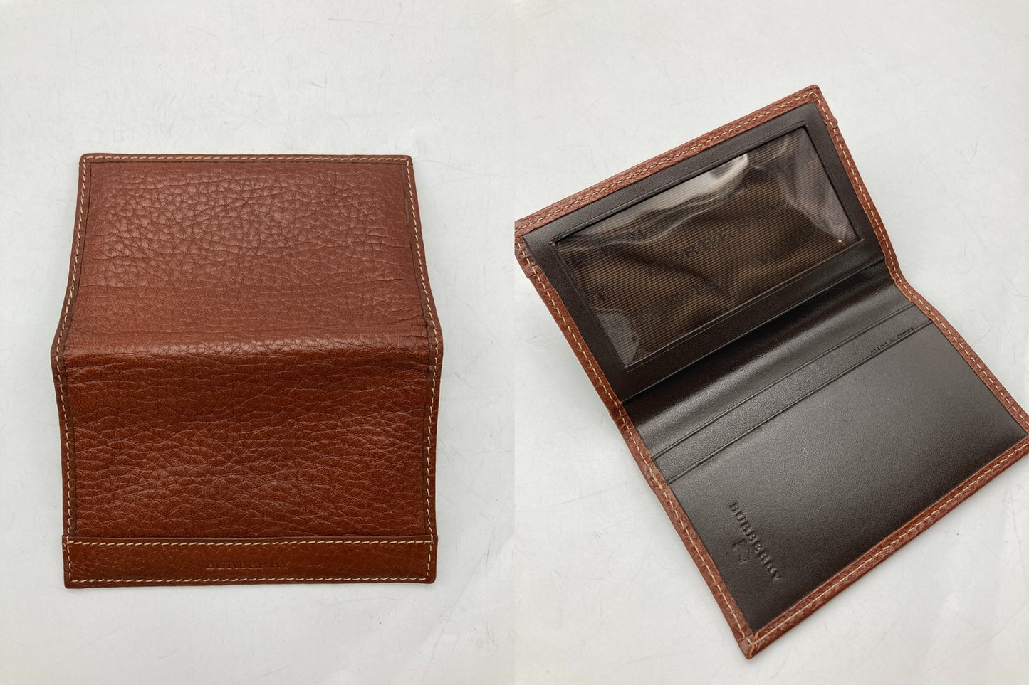 Burberry バーバリー レザー パスケース 定期入れ 中古 D4