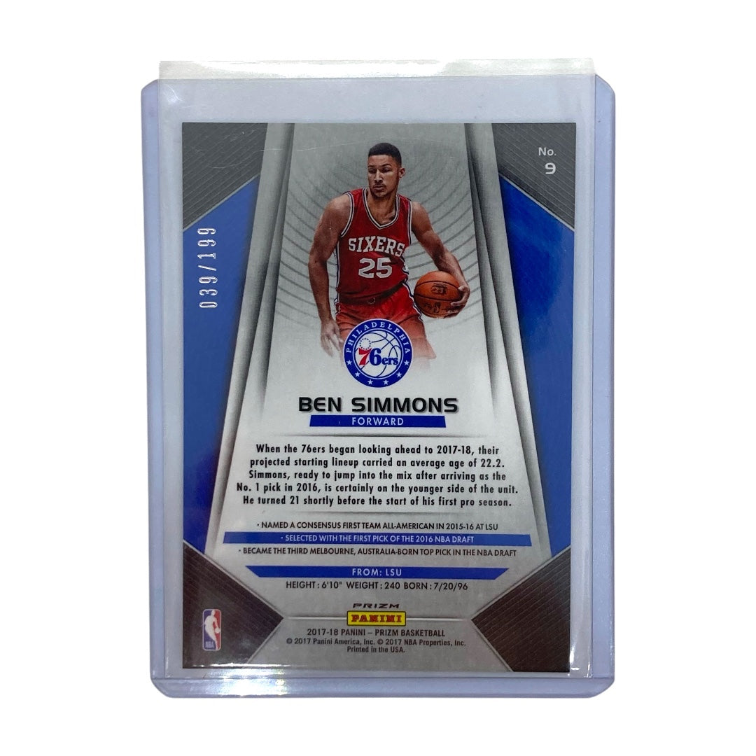 PANINI NBAカード PRIZM BEN SIMMONS 76ERS 039/199 #9 中古 IT2