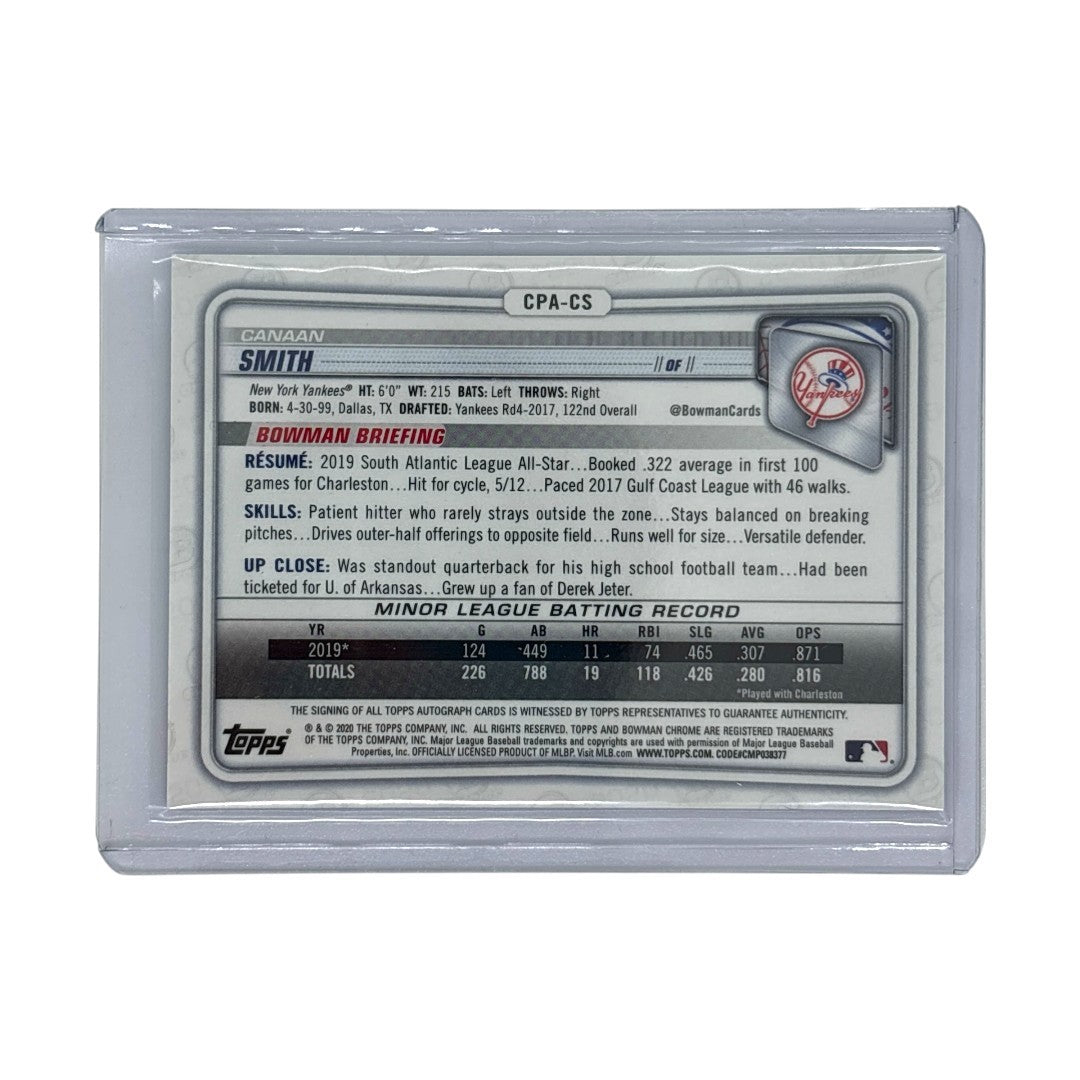 TOPPS MLBカード BOWMAN CHROME CANAAN SMITH YANKEES 095/150 #CPA-CS 中古 IT1