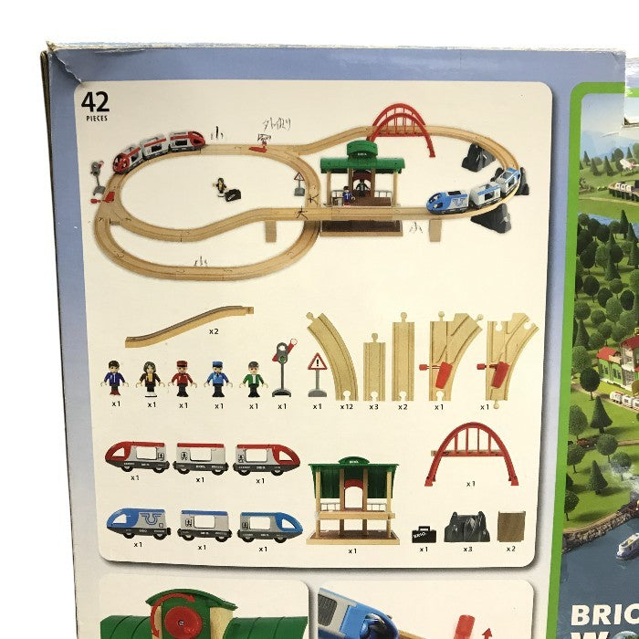 BRIO ブリオ トラベルレールセット 木製 線路 電動車両 列車 電車 おもちゃ 33512 中古 T1