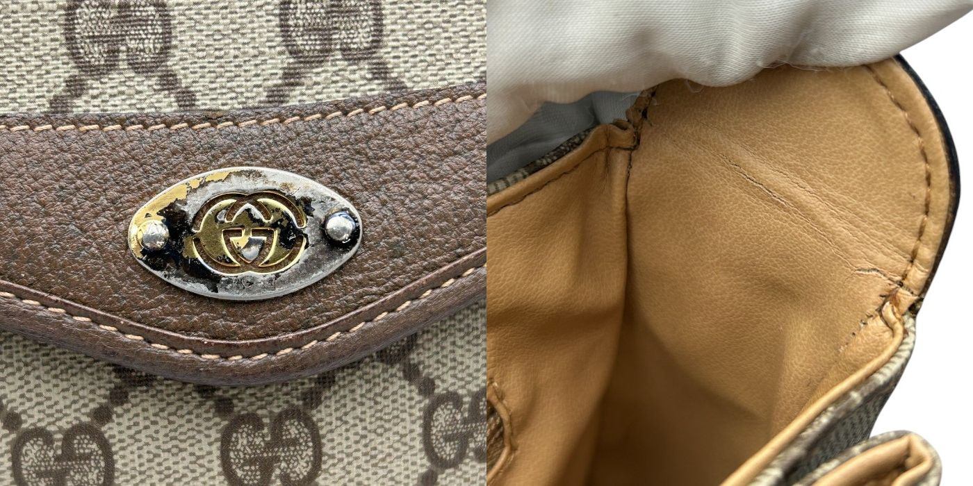 GUCCI グッチ ショルダーバッグ オールド GG柄 ブラウン 001 115 6165 鞄 レディース ブランド お出かけ 中古 W4