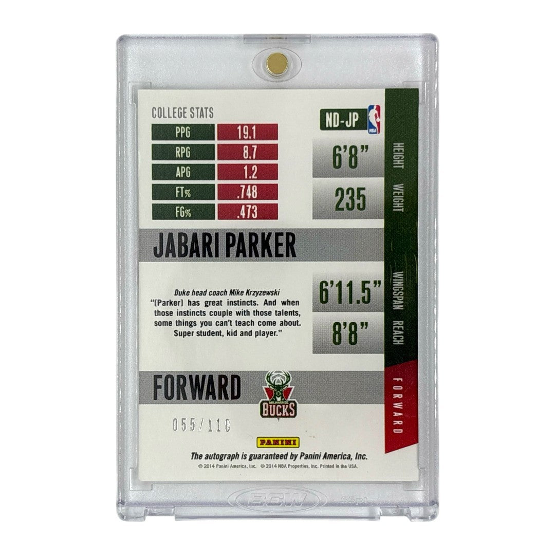 PANINI NBAカード PARAMOUNT NEXT DAY JABARI PARKER BUCKS 055/110 #ND-JP 中古 IT1