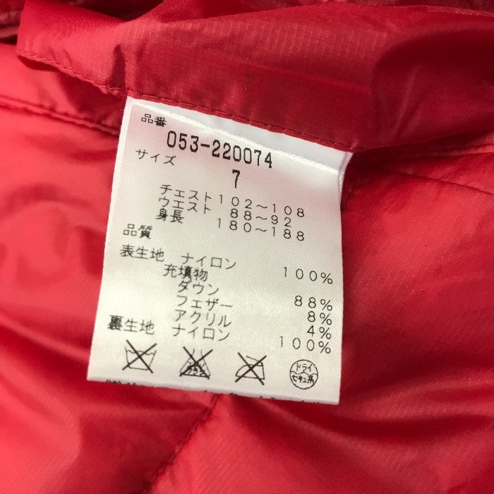 PEARLY GATES ダウンジャケット メンズ 秋冬 ブルゾン 2way 袖取り外し可 ベスト コンパクト 収納 レッド 7サイズ 053-220074 中古 T1