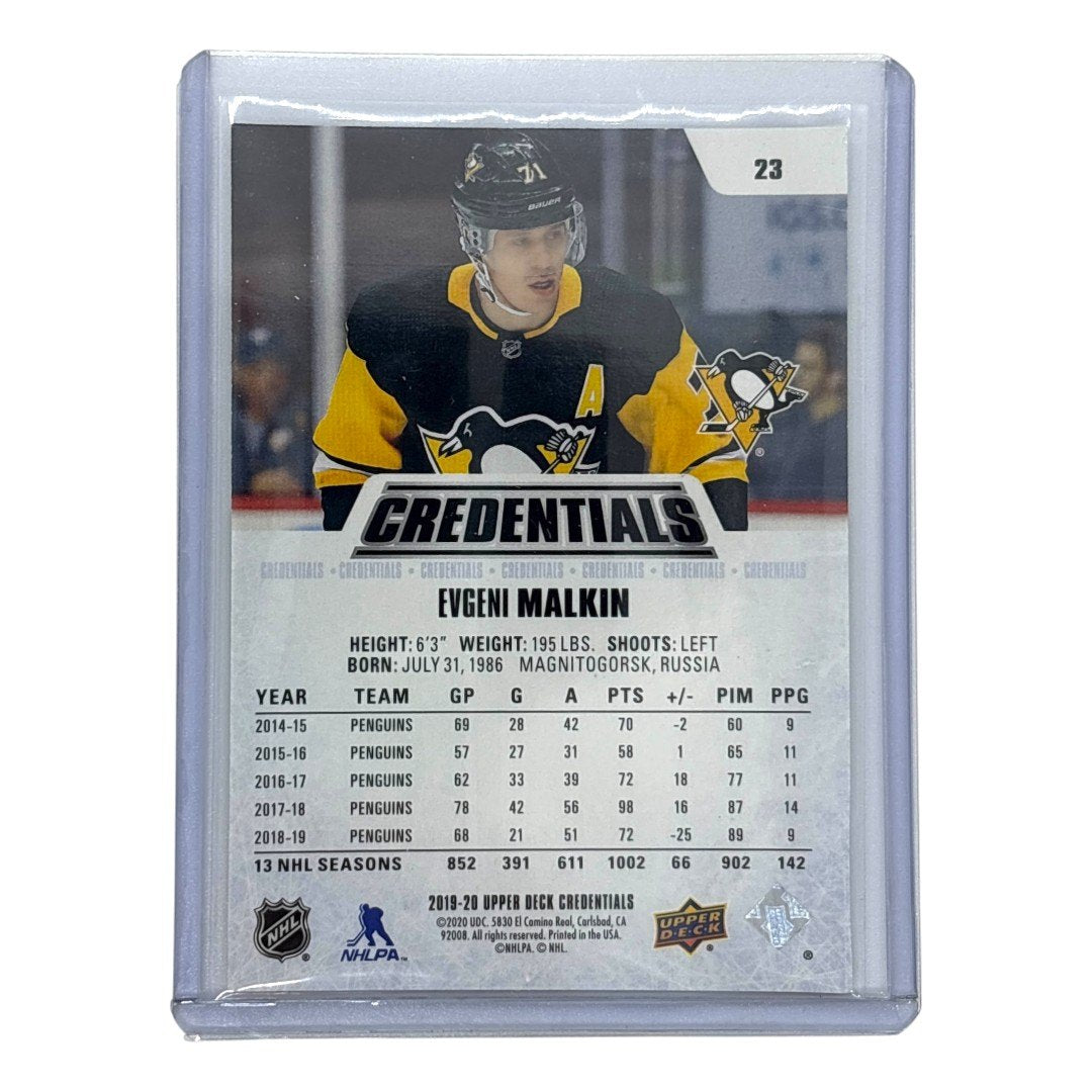 UPPER DECK NHLカード CREDENTIALS EVGENI MALKIN PENGUINS /25 #23 中古 IT1