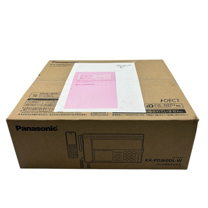 未開封品 Panasonic パナソニック パーソナルファックス KX-PD360DL-W FAX 電話機 親機 子機 家庭用 中古 W4