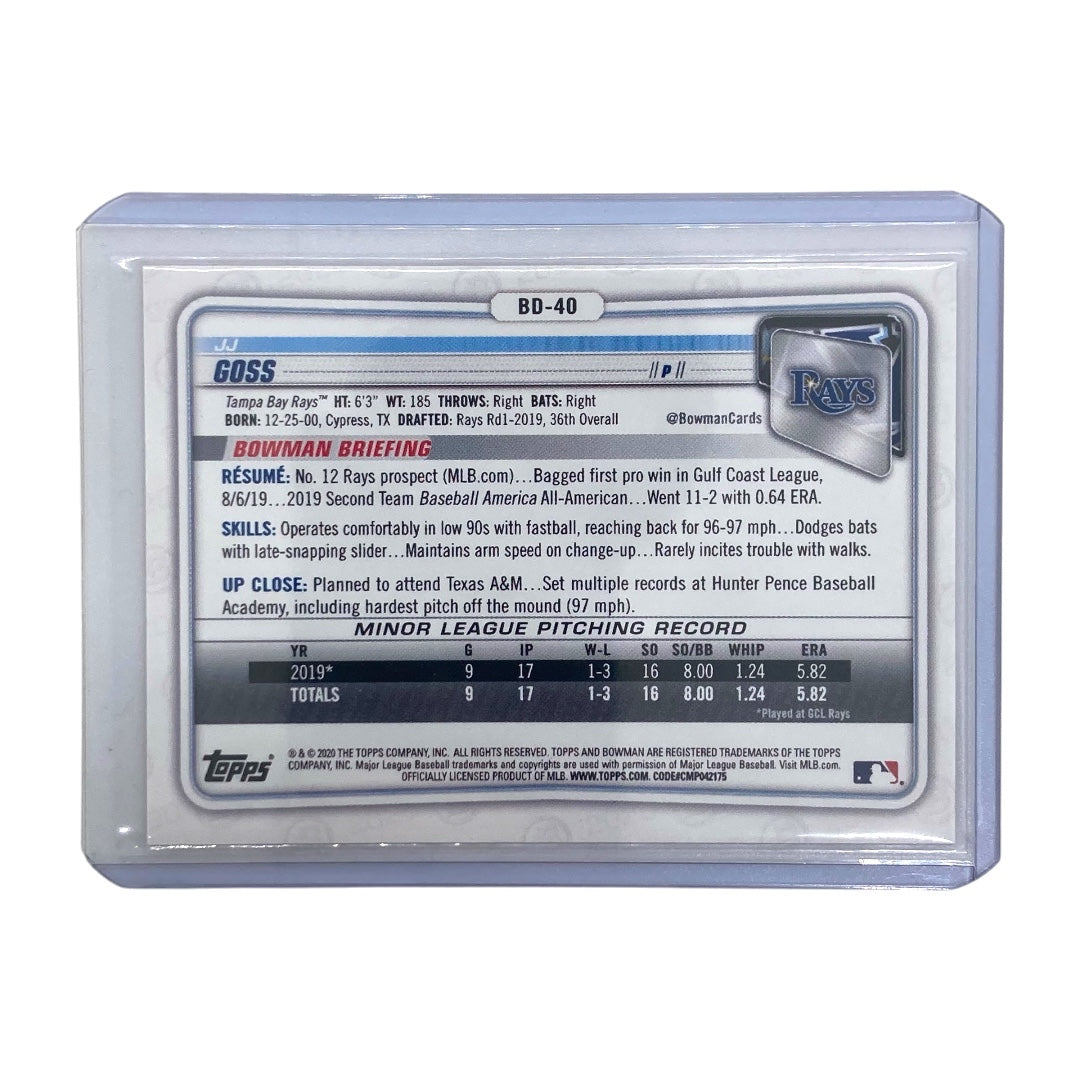 TOPPS MLBカード BOWMAN JJ GOSS RAYS 12/25 #BD-40 中古 IT2