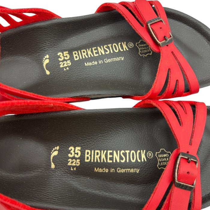 BIRKENSTOCK ビルケンシュトック サンダル レッド 35 22.5cm 靴 シューズ 夏 レディース ストラップ 中古 W4
