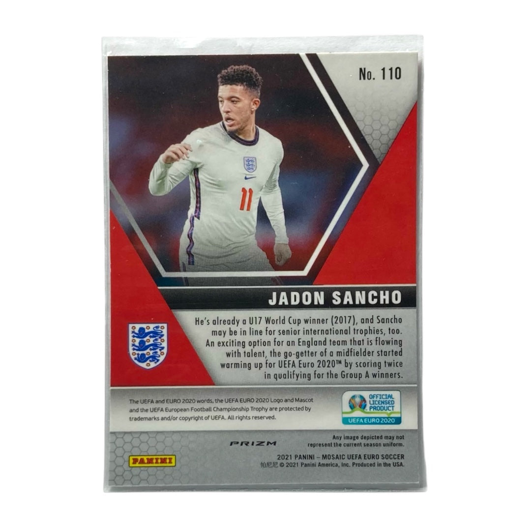 PANINI サッカーカード MOSAIC UEFA EURO PRIZM JADON SANCHO ENGLAND #110 中古 IT2