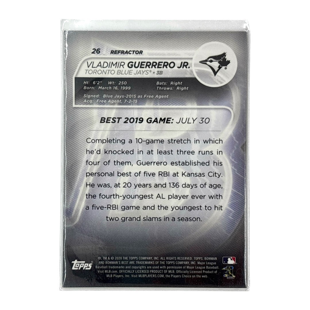 TOPPS MLBカード BOWMAN'S BEST VLADIMIR GUERRERO JR. TORONTO BLUE JAYS #26 中古 IT1
