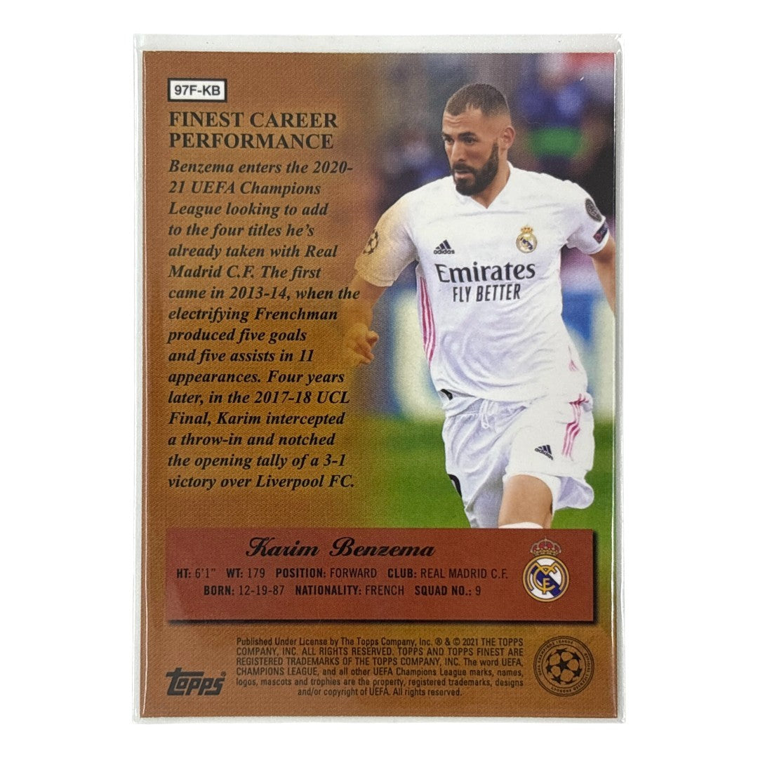 TOPPS サッカーカード FINEST KARIM BENZEMA REAL MADRID #97F-KB 中古 IT1