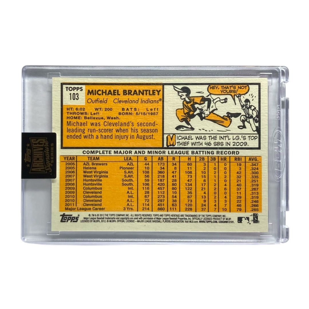 未開封品 TOPPS MLBカード HERITAGE MICHAEL BRANTLEY CLEVELAND INDIANS /29 #103 中古 IT2