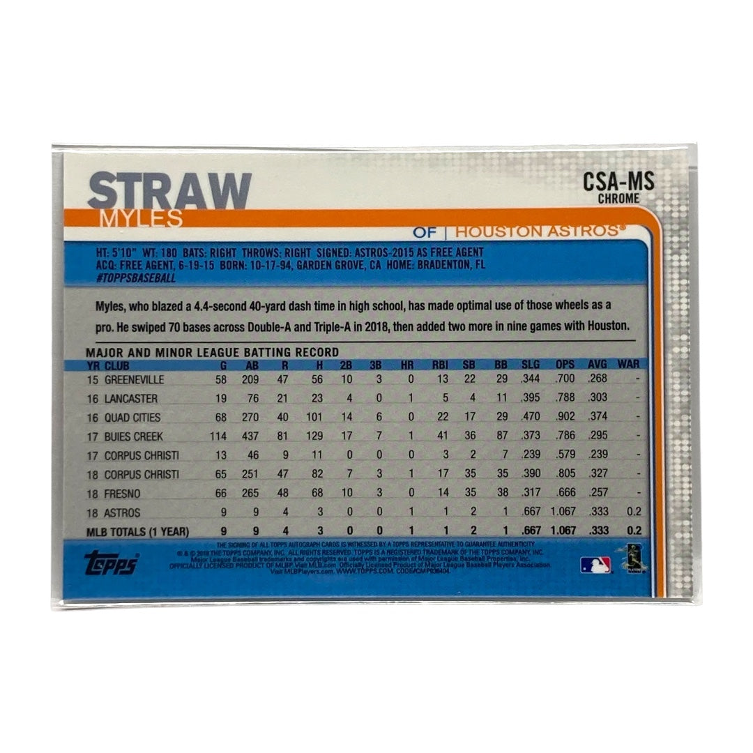 TOPPS MLBカード CHROME STRAW MYLES ASTROS #CSA-MS 中古 IT2