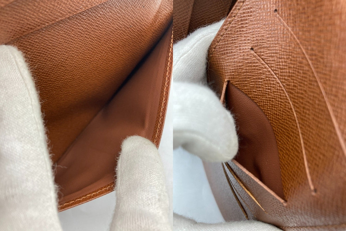 LOUIS VUITTON ルイヴィトン モノグラム ポルトカルトクレディ 円 長財布 札入れ M60825 中古 D4